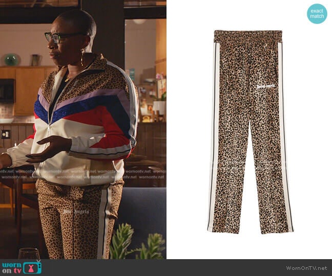 Palm Angels Animal Print Track Pants worn by Henrietta Wilson (Aisha Hinds) on 9-1-1