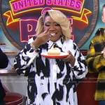 Patti’s grafitti print shirt on Good Morning America