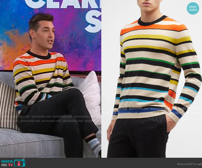 Paul Smith Multi-Stripe Lambswool Crewneck Sweater