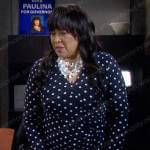 Paulina’s polka dot wrap dress on Days of our Lives
