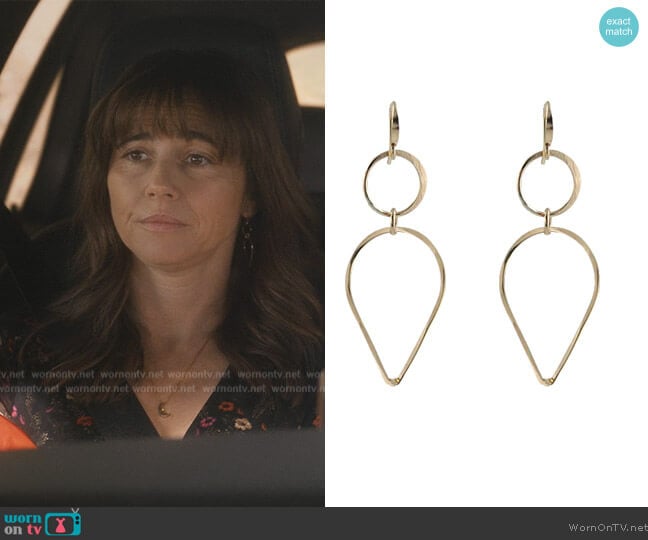 Peggy Li Museum Day Earrings worn by Judy Hale (Linda Cardellini) on Dead to Me