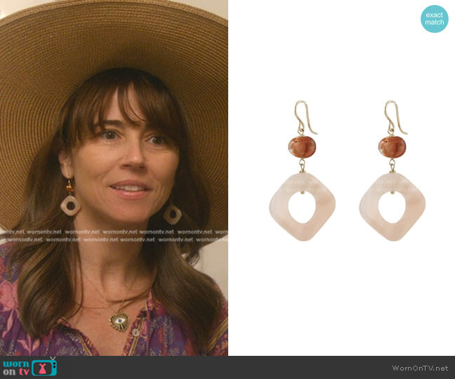 Peggy Li Peachy Sunshine Earrings worn by Judy Hale (Linda Cardellini) on Dead to Me