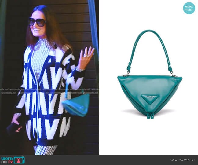 Prada Triangle Tote Bag worn by Lisa Barlow on The Real Housewives of Salt Lake City