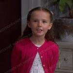 Rachel’s pink cardigan on Days of our Lives