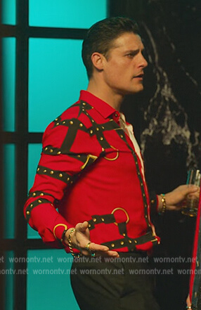 Patricks red harness print shirt on Elite