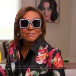 Robin’s black floral blazer on Good Morning America