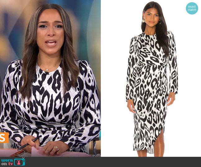 Ronny Kobo Jade Dress worn by Michelle Miller on CBS Mornings