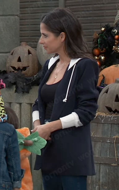 Sam’s hooded blazer on General Hospital