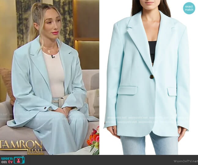 Samsoe Samsoe Haven Oversized Blazer worn by Aurora Culpo on Tamron Hall Show