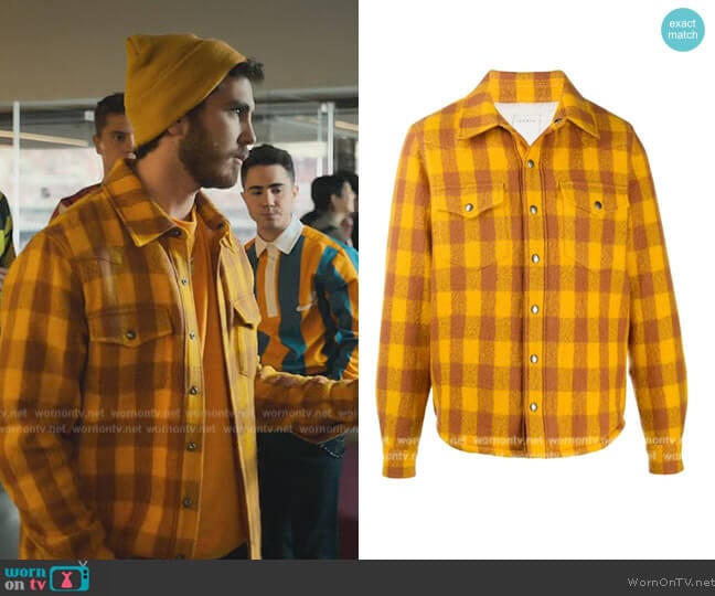 Sandro Check Shacket worn by Dídac Ramos Vico (Álvaro de Juana) on Elite