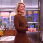 Sara’s brown knit midi dress on The View