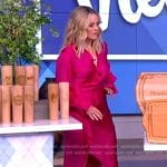 Sara’s pink satin wrap dress on The View