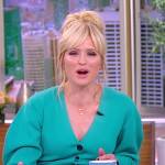 Sara’s blue turquoise button down mini dress on The View