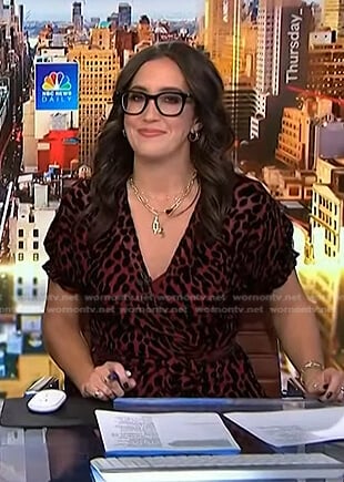 Savannah’s brown animal print dress on NBC News