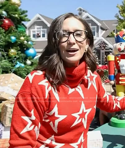 Savannah’s red star turtleneck sweater on Today