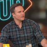 Scott’s grey plaid shirt on Access Hollywood