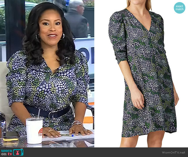 See by Chloe Multicolor Floral Shift Dress worn by Sheinelle Jones on Today