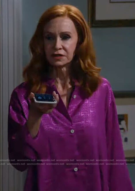 Sheila’s pink pajamas on Call Me Kat