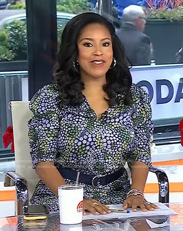 Sheinelle’s floral puff sleeve dress on Today