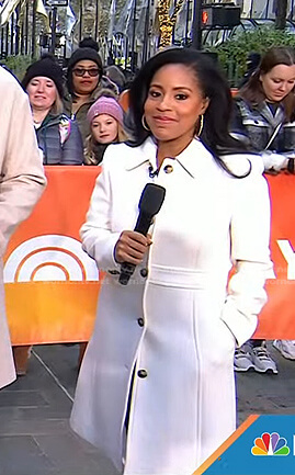 Sheinelle’s white coat on Today