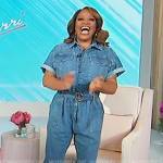 Sherri’s denim jumpsuit on Sherri