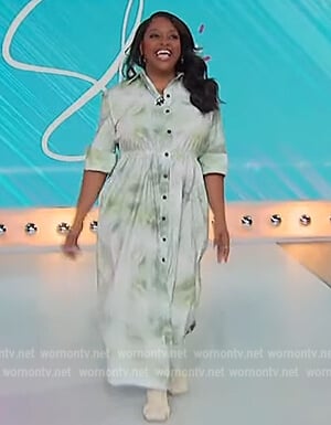 Sherri’s mint tie dye shirtdress on Sherri