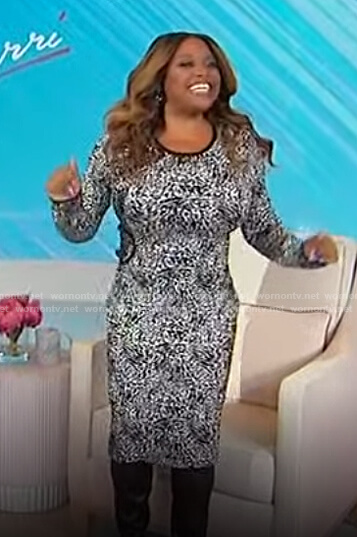 Sherri’s white animal print dress on Sherri