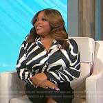 Sherri’s zebra stripe blouse on Sherri