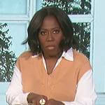 Sheryl’s beige layered sweater on The Talk