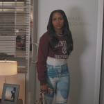 Simone’s printed jeans on All American Homecoming