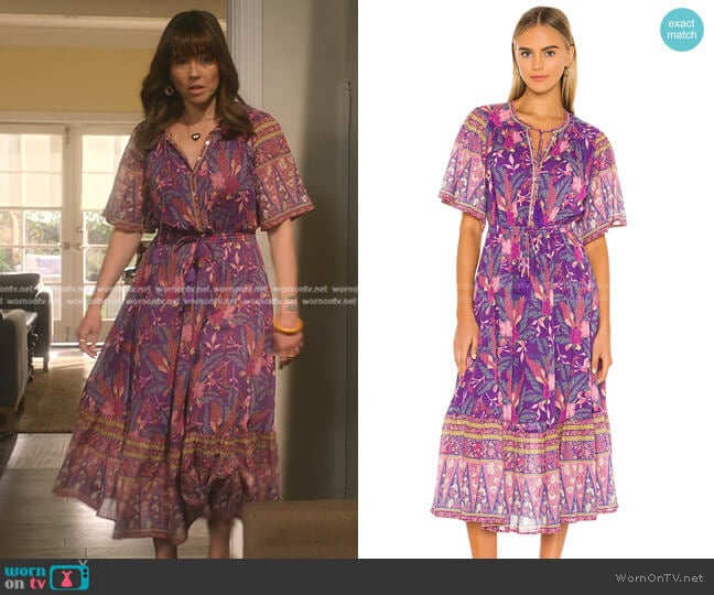 Spell Buttercup Dress in Wisteria worn by Judy Hale (Linda Cardellini) on Dead to Me