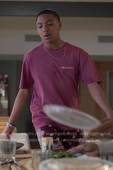 Spenser’s burgundy tee on Reasonable Doubt