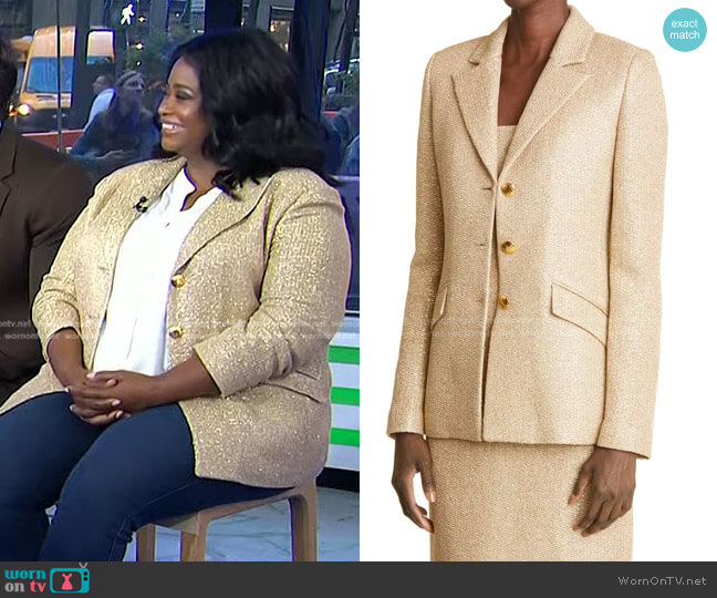 St. John Metallic Knit Jacket worn by Octavia Spencer on Today