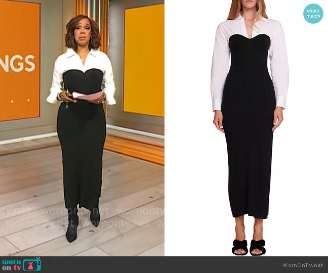 Staud Hazel Dress worn by Gayle King on CBS Mornings