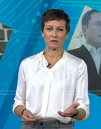 Stephanie’s white blouse on Today