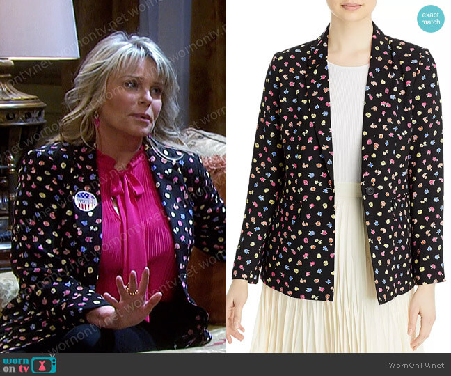 T Tahari Floral Print Blazer worn by Bonnie Lockhart (Judi Evans) on Days of our Lives