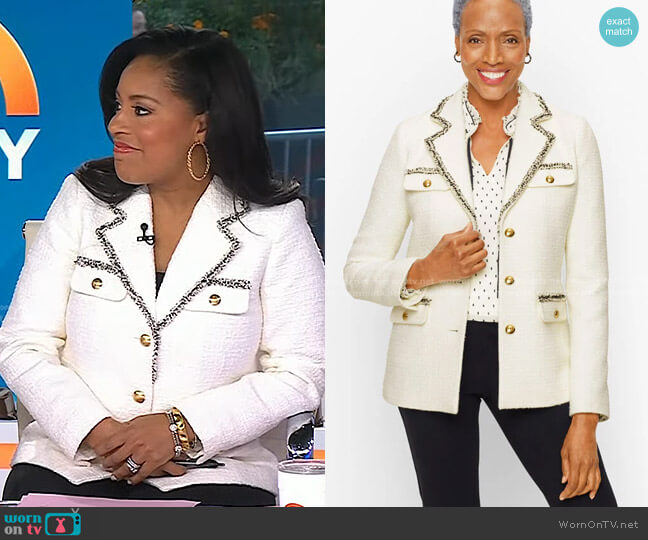 Talbots Tweed Jacket worn by Sheinelle Jones on Today