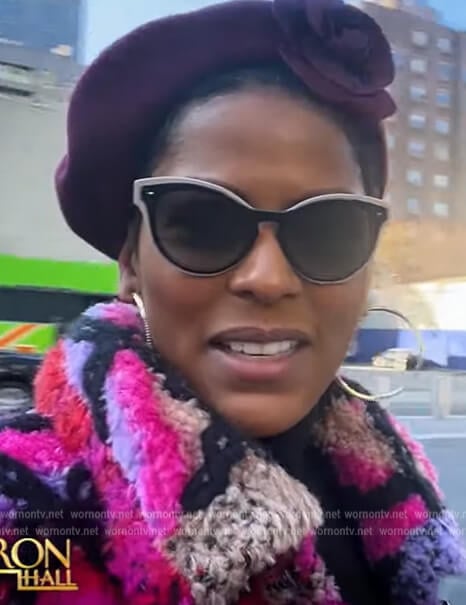 Tamron’s black sunglasses on Tamron Hall Show