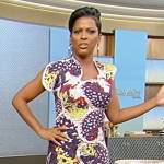 Tamron Hall printed mini dress on Tamron Hall Show