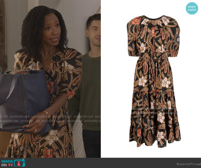 Ulla Johnson Zeenat printed dress worn by Grace James (Karimah Westbrook) on All American
