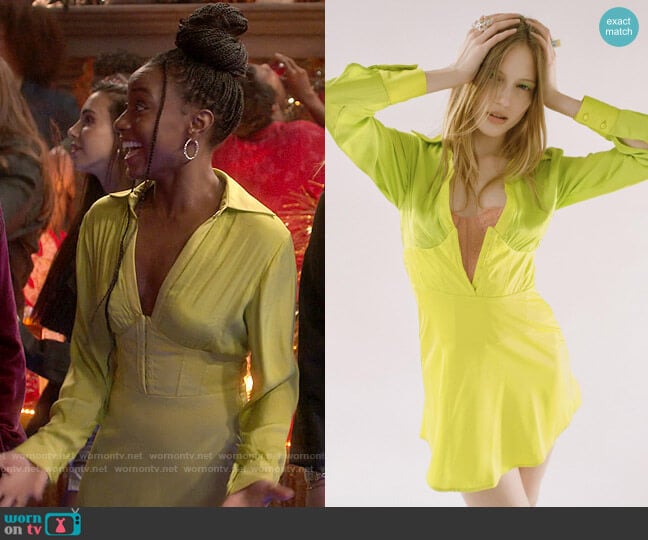 Urban Outfitters Phoebe Corset Dress worn by Whitney Chase (Alyah Chanelle Scott) on The Sex Lives of College Girls