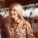 Valerie Macaulay’s brown floral satin shirt on Today