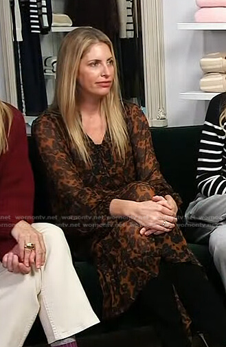 Valerie Macaulay’s brown printed dress on Today