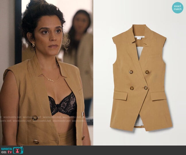 Veronica Beard Amika Vest worn by Gigi Ghorbani (Sepideh Moafi) on The L Word Generation Q