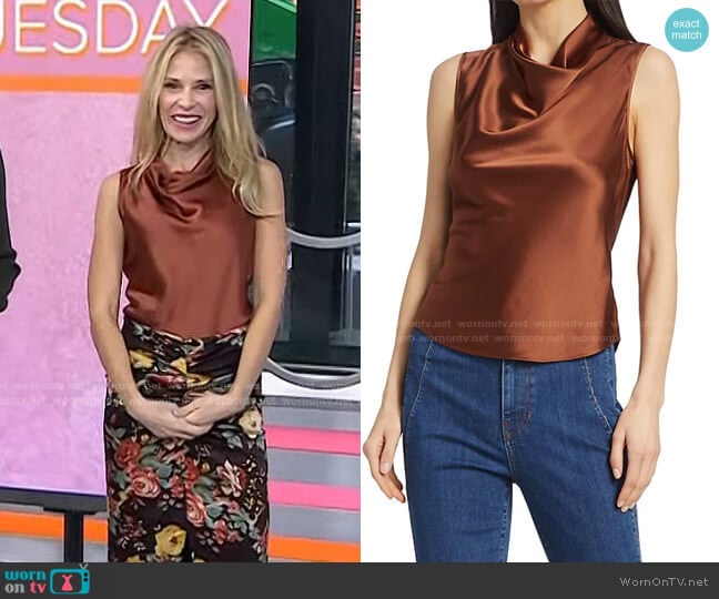 Veronica Beard Tam Top in Cognac worn by Dr. Marnie B. Nussbaum on Today
