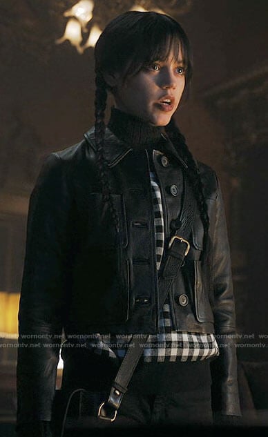 Wednesday’s leather jacket on Wednesday