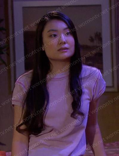 Wendy’s pink tee on Days of our Lives
