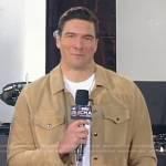 William’s beige suede jacket on Good Morning America