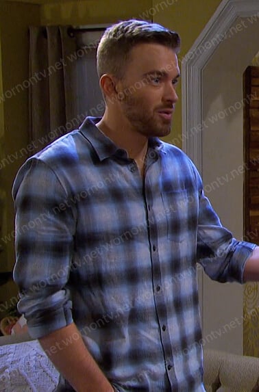 Will’s blue plaid shirt on Days of our Lives