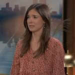 Willow’s red floral maternity blouse on General Hospital